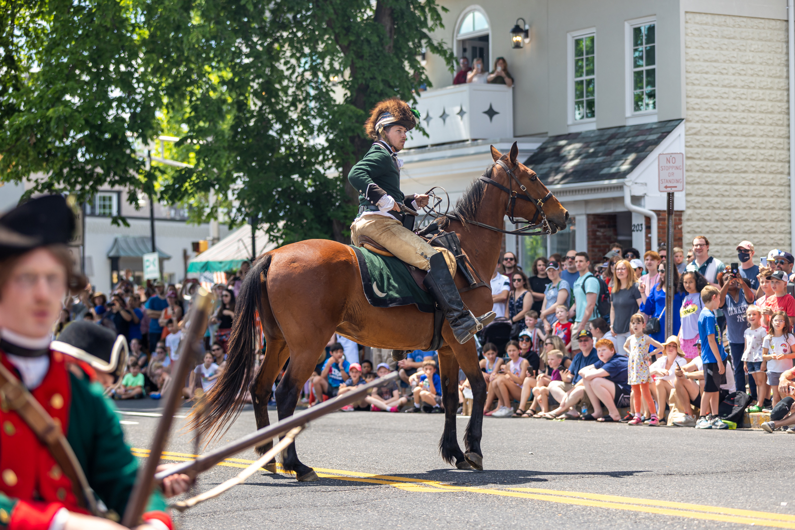 A Queen's Ranger on horseback